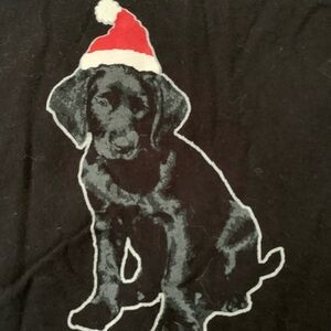 Eddie Bauer, black long sleeve T-shirt, cotton Christmas crewneck 2XL